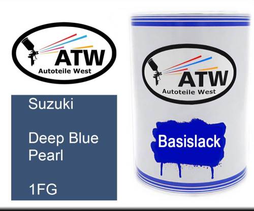 Suzuki, Deep Blue Pearl, 1FG: 500ml Lackdose, von ATW Autoteile West.